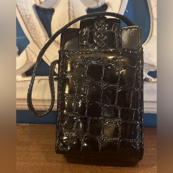 Vintage Brighton Small Bag w/ Rhinestone Heart & Strap - Picture 3 of 11